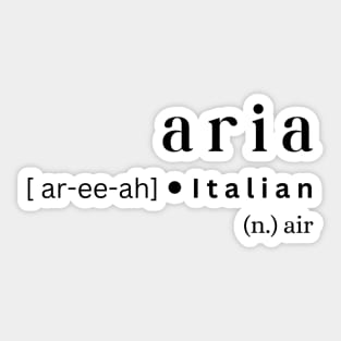 Aria Sticker